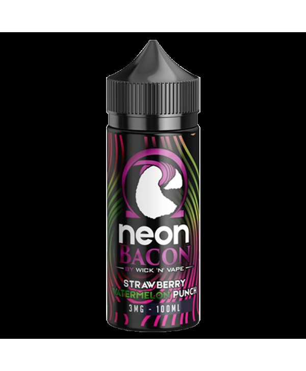 PUNCH'D STRAWBERRY WATERMELON PUNCH E LIQUID BY NEON BACON 100ML 70VG