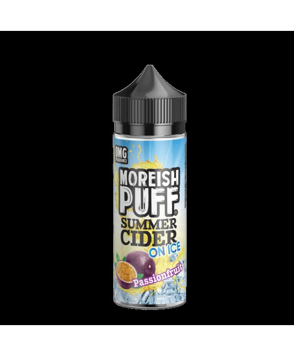 PASSIONFRUIT E LIQUID BY MOREISH PUFF - SUMMER CIDER ON ICE 100ML 70VG
