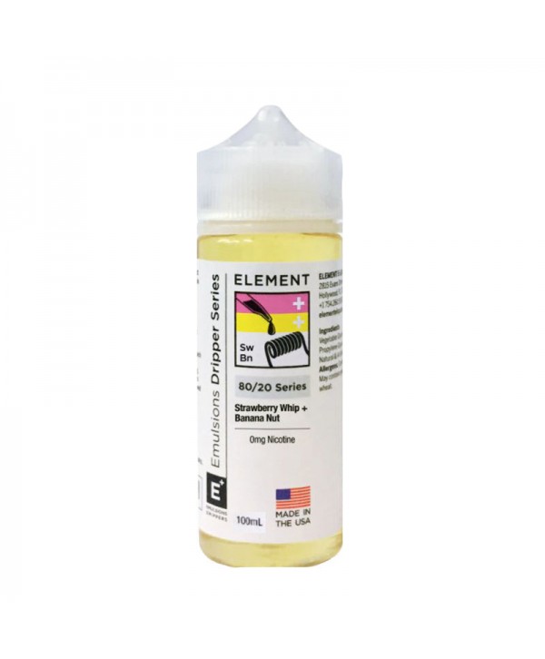 STRAWBERRY WHIP & BANANA NUT BY ELEMENT 100ML 80VG