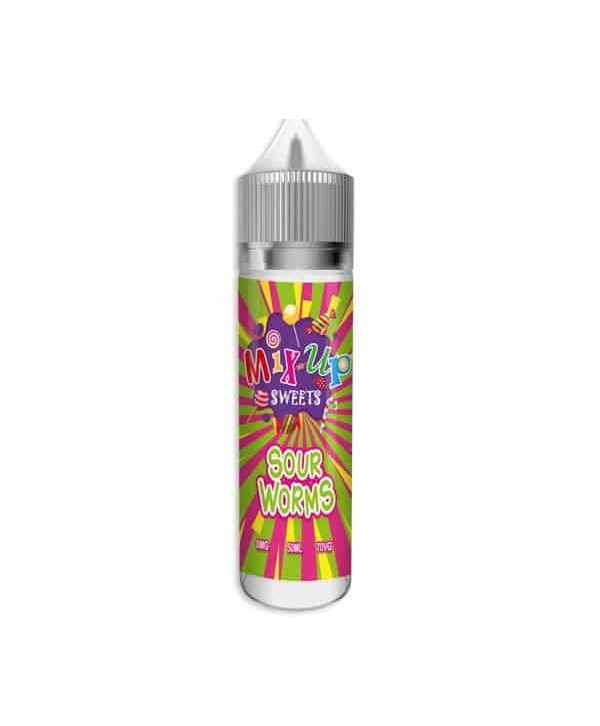 SOUR WORMS E LIQUID BY MIX UP SWEETS 50ML 70VG