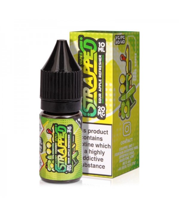 SOUR APPLE REFRESHER NICOTINE SALT E-LIQUID BY STRAPPED