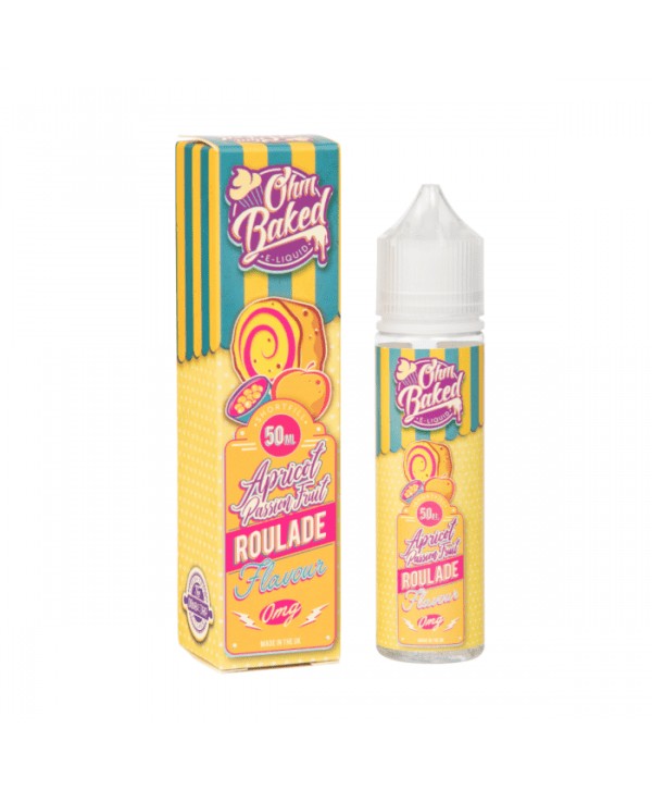APRICOT PASSION FRUIT ROULADE E LIQUID BY OHM BAKED 50ML 70VG