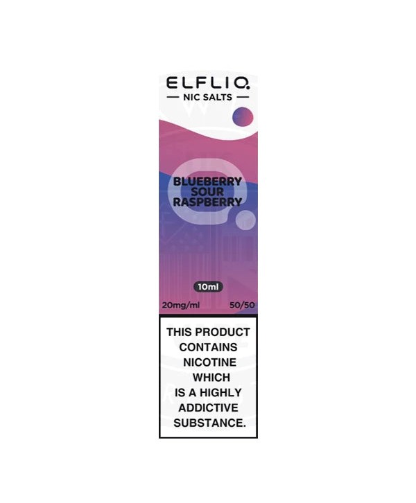 BLUEBERRY SOUR RASPBERRY NICOTINE SALT E-LIQUID BY ELFLIQ - ELFBAR
