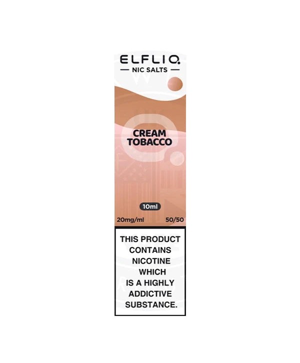 CREAM TOBACCO NICOTINE SALT E-LIQUID BY ELFLIQ - ELFBAR