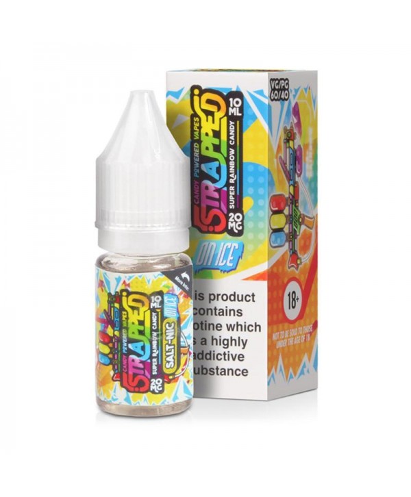 SUPER RAINBOW CANDY ON ICE NICOTINE SALT E-LIQUID BY STRAPPED