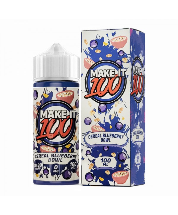 CEREAL BLUEBERRY BOWL E-LIQUID SHORTFILL BY MAKE IT 100